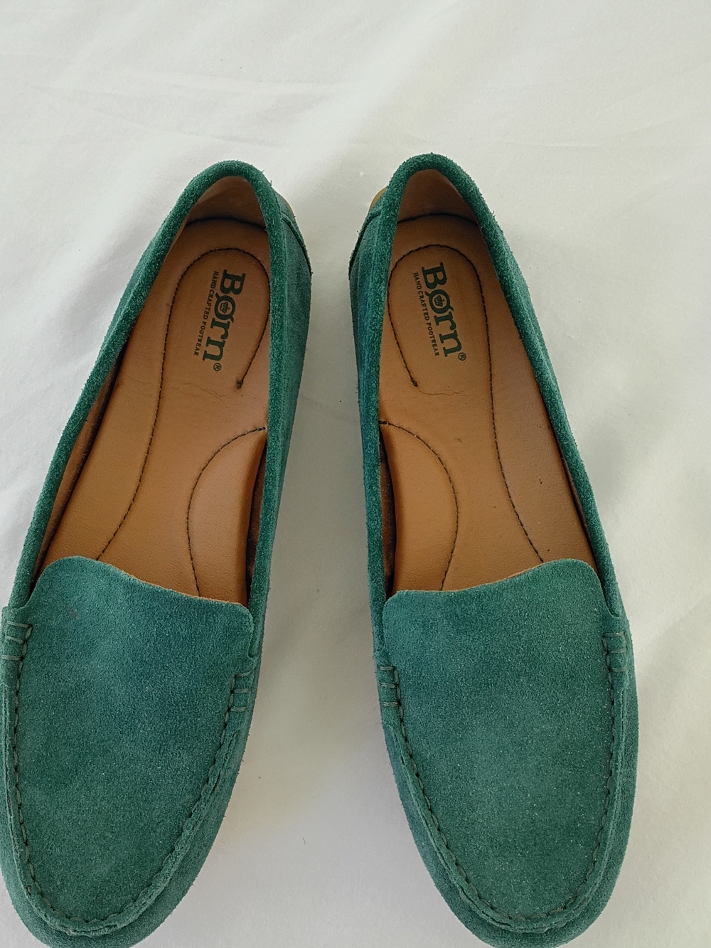 Born Axona Loafer Moccasins Green Women's 9.5 M Slip Ons